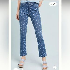 Pilcro Embroidered High-Rise Bootcut Jeans Size 25